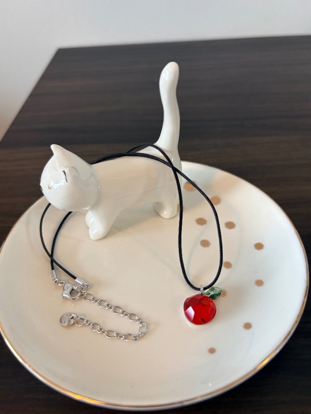 Swarovski Red Apple Crystal Pendant Necklace
